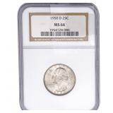 1950-D Washington Silver Quarter NGC MS66