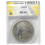 1900 Morgan Silver Dollar ANACS MS63
