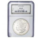 1879-S Morgan Silver Dollar NGC MS64