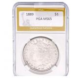 1889 Morgan Silver Dollar PGA MS65