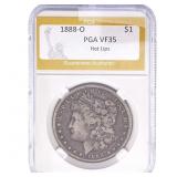 1888-O Morgan Silver Dollar PGA VF35 Hot Lips