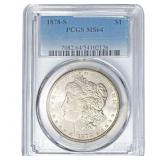 1878-S Morgan Silver Dollar PCGS MS64
