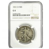 1921-D Walking Liberty Half Dollar NGC G4