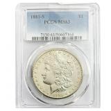 1881-S Morgan Silver Dollar PCGS MS63