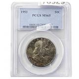 1953 Franklin Half Dollar PCGS MS65