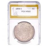 1898-S Morgan Silver Dollar PGA MS60