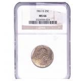 1961-D Washington Silver Quarter NGC MS66