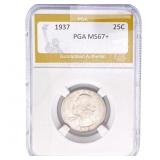 1937 Washington Silver Quarter PGA MS67+
