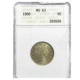 1900 Liberty Victory Nickel ANACS MS63