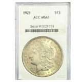 1921 Morgan Silver Dollar ACC MS63