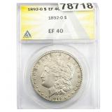 1892-O Morgan Silver Dollar ANACS EF40