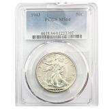 1943 Walking Liberty Half Dollar PCGS MS64