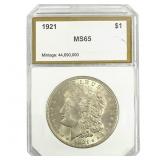 1921 Morgan Silver Dollar PCI MS65