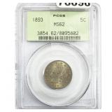 1893 Liberty Victory Nickel PCGS MS62
