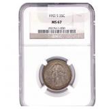 1925-S Washington Silver Quarter NGC MS67