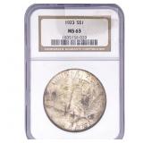 1923 Silver Peace Dollar NGC MS63