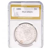 1886 Morgan Silver Dollar PGA MS64+