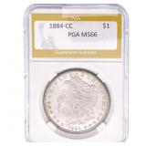 1884-CC Morgan Silver Dollar PGA MS66