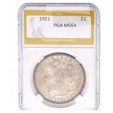 1921 Morgan Silver Dollar PGA MS64