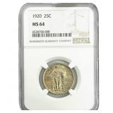 1920 Standing Liberty Quarter NGC MS64