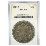 1901-S Morgan Silver Dollar ACC G4