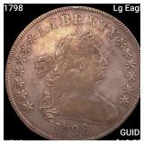 1798 Lg Eagle Draped Bust Dollar NEARLY UNCIRCULAT