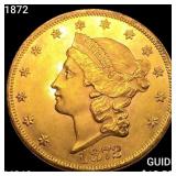 1872 $20 Gold Double Eagle CHOICE BU