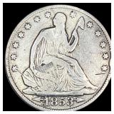 1853-O Silver Seated Liberty Half Dollar HIGH GRAD