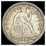 1853 Arrows Seated Liberty Dime NEARLY UNCIRCULATE
