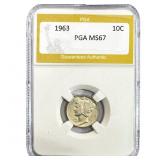 1963 Mercury Silver Dime PGA MS67