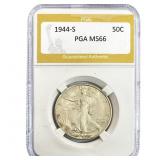 1944-S Walking Liberty Half Dollar PGA MS66