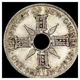 1938 New Guinea Silver Shilling UNCIRCULATED