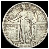 1917 Type 1 Standing Liberty Quarter NEARLY UNCIRC