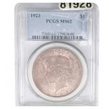 1923 Morgan Silver Dollar PCGS MS62