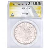 1921-D Morgan Silver Dollar ANACS AU58