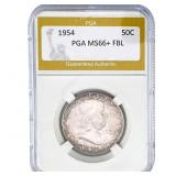 1954 Franklin Half Dollar PGA MS66+ FBL
