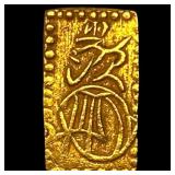 Japan 1832-1858 Gold 2 Shu CLOSELY UNCIRCULATED