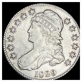 1829 Silver Half Dollar (Capped Bust) NEARLY UNCIR