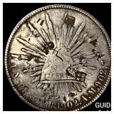 1902 Mexico Silver 1 Peso  NEARLY UNCIRCULATED
