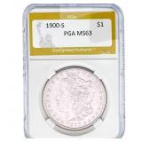 1900-S Morgan Silver Dollar PGA MS63