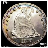 1870 Seated Liberty Quarter GEM BU
