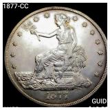 1877-CC Silver Trade Dollar CHOICE AU