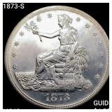 1873-S Silver Trade Dollar CHOICE BU+