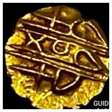 1638-1812 India Mysore .012 Gold Fanam UNCIRCULATE