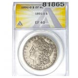 1891-O Morgan Silver Dollar ANACS EF40