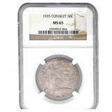 1935 Connecticut Half Dollar NGC MS65