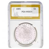 1885 Morgan Silver Dollar PGA MS63+