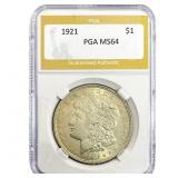 1921 Morgan Silver Dollar PGA MS64