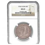 1936 Elgin Half Dollar NGC MS65