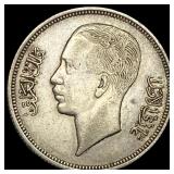 1938 Iraq Silver 50 Fils KM-104 NEARLY UNCIRCULATE